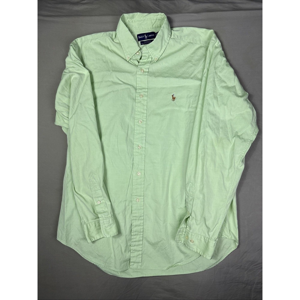 Ralph Lauren Polo Yarmouth Flesh Pony Mint Green 16.5 -36